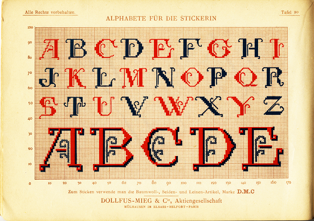 Alphabete für die Strickerin - plate 20