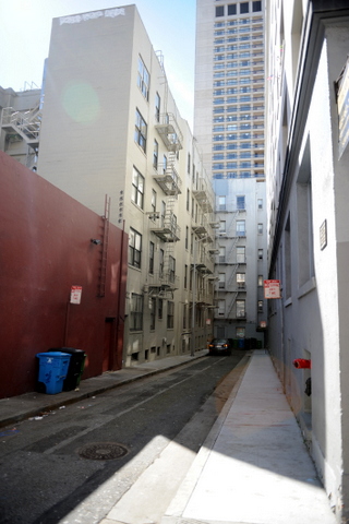 Looking south down Burritt St.