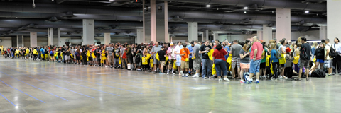 The general attendance line waiting to enter Wizard World Philadelphia Comic Con